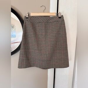 J. Crew Wool Houndstooth Skirt